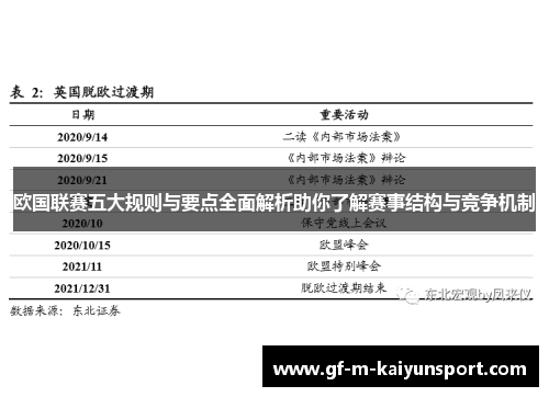 欧国联赛五大规则与要点全面解析助你了解赛事结构与竞争机制