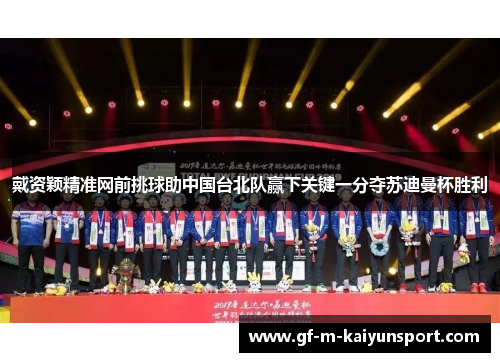戴资颖精准网前挑球助中国台北队赢下关键一分夺苏迪曼杯胜利